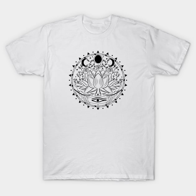 Lotus Flower Mandala T-Shirt by CelestialStudio
